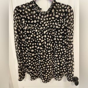 Loft leopard print blouse